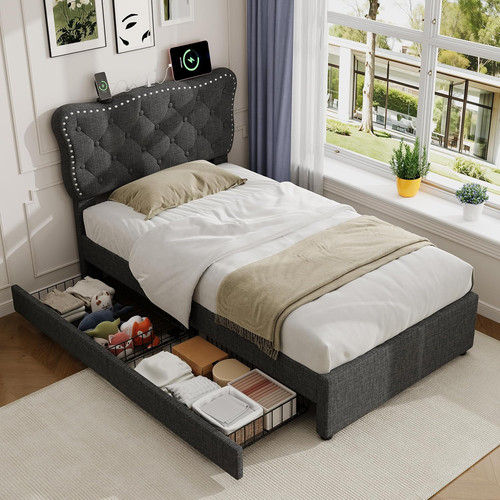 3ft single storage - single, bed