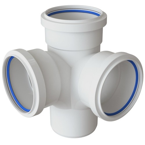 Polypipe white 110mm push fit - 110mm,