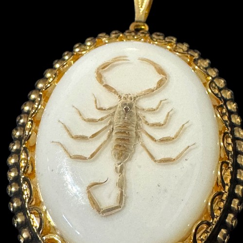 Vintage real scorpion pendant - vintage,