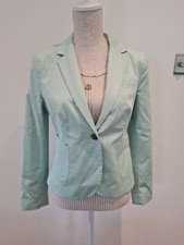 Boden Mint Green Duck Egg Blue Single Button Blazer Jacket Uk 12