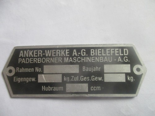 Nameplate anchor moped - anchor,