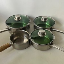 3X Morphy Richards 3 Piece Pan Set-Stainless Steel 3 Plus Copper Base Milk Pan