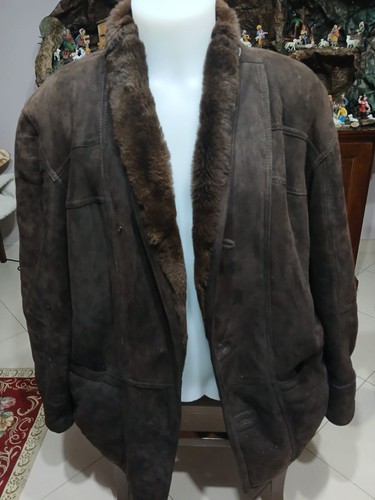 Brown men shearling - brown, coat