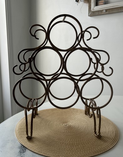 Vtg wrought iron wine - iron,