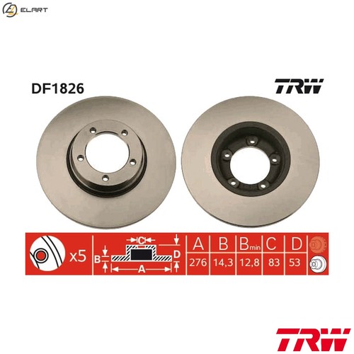 Brake disc df1826 for ldv - for,