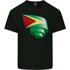 Curled Guyana Flag Guyanese