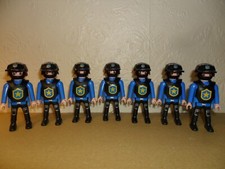 PLAYMOBIL RIOT POLICE FIGURES (SWAT Team For Police Car or police station) 