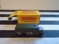 MATCHBOX SUPERFAST  1-75 MB47 MILITARY GOVT ARMY BUS MINT IN USA CARD 90S BOX