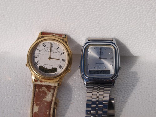 Two casio analogue and digital - analogue,