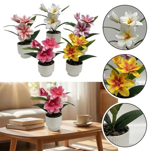 Fake orchid flower potted - orchid,