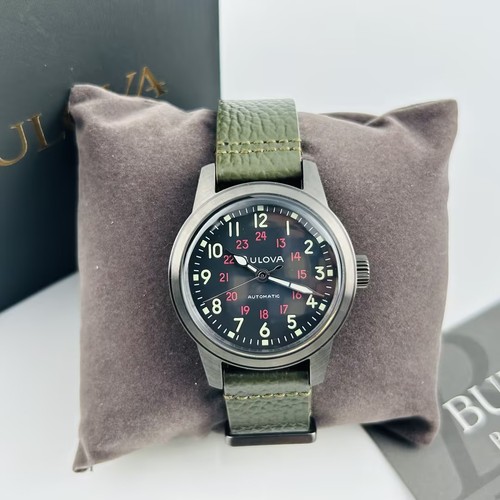 Bulova hack 98a255 black dial - hack,
