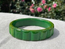 Green marbled deco bakelite