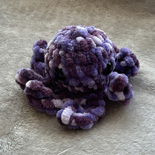 Purple plush octopus - purple,