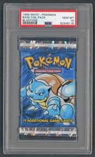 Pokemon Cards - PSA 10 Blastoise Base Set Booster Pack - Sealed - GEM MT PSA10