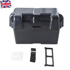 Leisure Battery Box Large With Straps Caravan Camper Boat Motorhome Black New