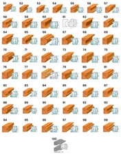 40mm Euro Universal Spindle Moulder Cutter Knive Limitor Set No 51 to 100 2 Pcs