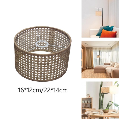 Handwoven rattan lampshade