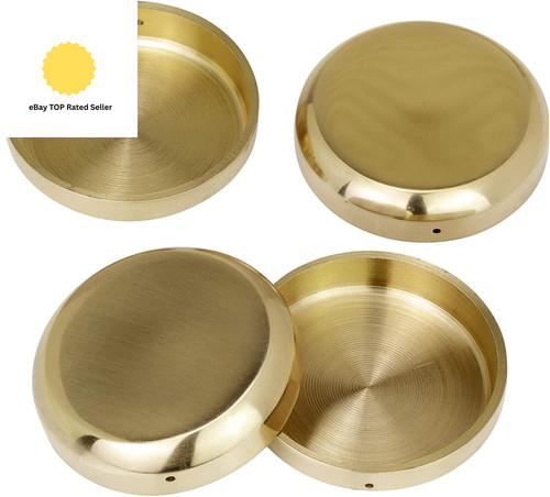 Brass castor cups set of - uk,