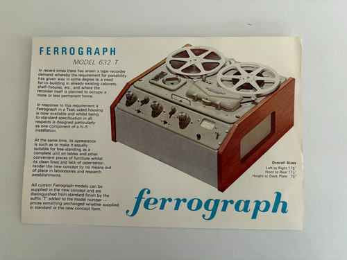 Ferrograph model 632t - ferrograph,