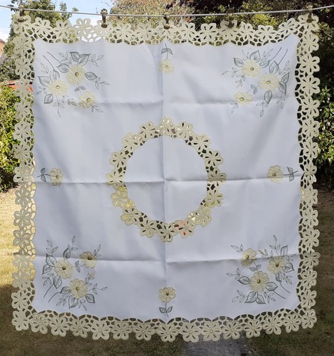 Vintage square tablecloth - vintage,