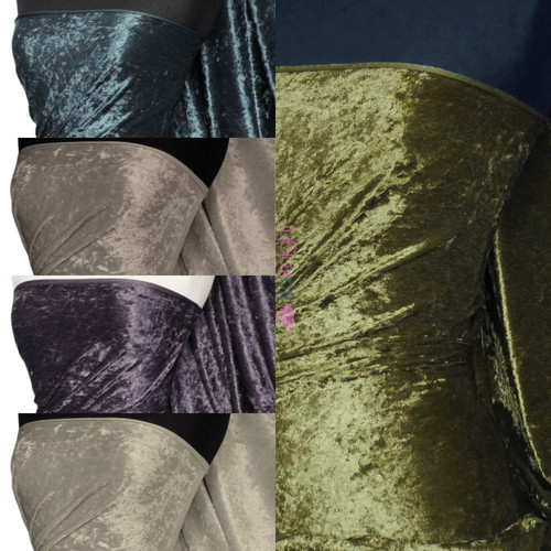 Crushed velvet velour stretch - velvet/velour,