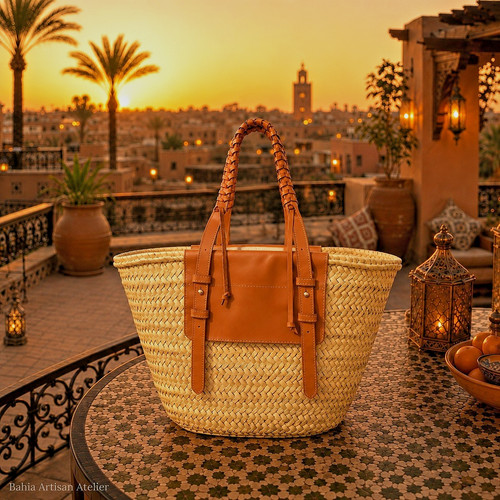 Moroccan straw tote - moroccan, bag