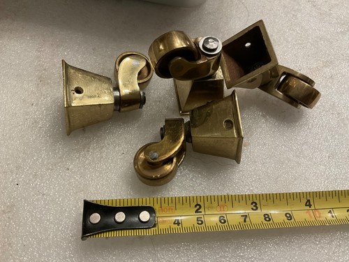 Brass furniture castors - brass,