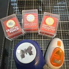 Set Of 5 punches. Small Maple Leaf, Star, Coyote And Butterfly. Larger Butterfly