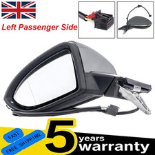 FOR VW GOLF MK7 2012-20 LEFT PASSENGERS ELECTRIC PRIMED HEATED DOOR WING MIRROR