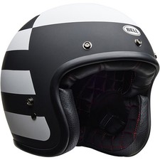 Bell Custom 500 Open Face Motorbike Motorcycle Helmet - Parlor Matt Black/White