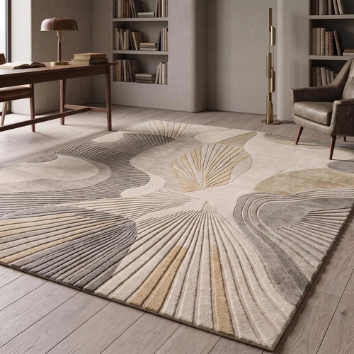 Hand tufted wool area - tufted, rug