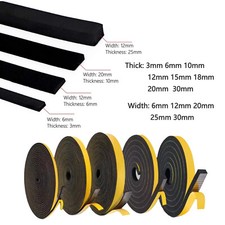 4M Self Adhesive Foam Tape Draught Excluder Door Window Seal Draft Strip Tape UK