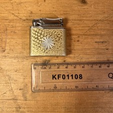 Retro Colibri Monogas Cigarette Lighter Chrome - Engraved 1960s, made in France