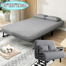 Upholstered Fabric Sofa Bed Sleeper Couch Sofabed Settee Recliner Beds 80*190CM