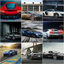 SUPER SPORTS CAR POSTERS PRINTS TO CHOOSE FROM SPEED RACING WALL ART SIZE A3