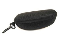 Large Black Sports Sunglasses Spectacle Glasses Case with Clip Soft Lining