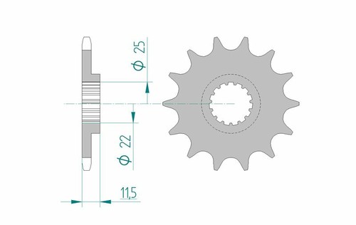 46493 standard steel pinion - 46493-standard,
