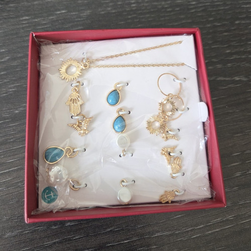 Mixed lot gold blue silver - lot,