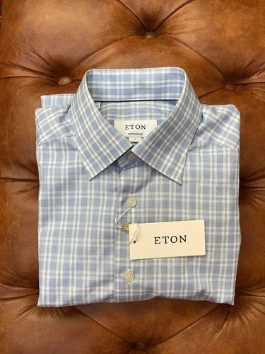Eton sky blue check - eton,