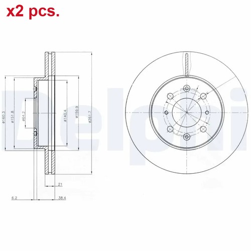Pcs front brake disc - pcs, rotors