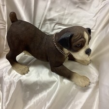 Large Vintage Crouching Boxer Dog by Leonardo  Ornament 10 3/4" long over 2.5kg