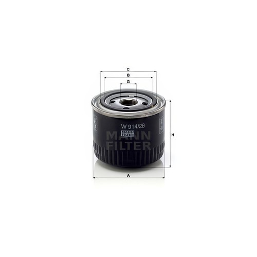 Mann w914 oil filter 78mm - w914/28,