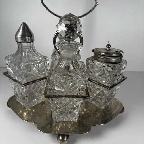 Antique silver plated cruet - antique,