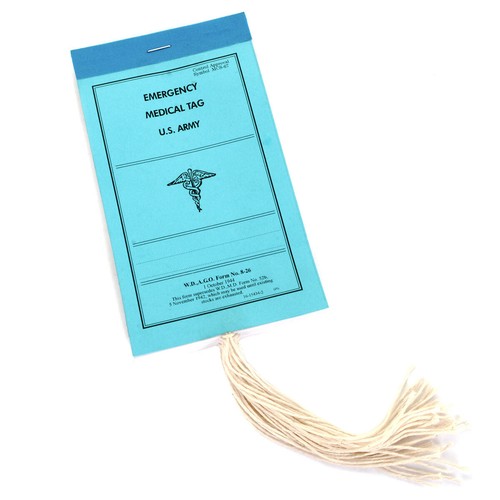 Ww2 medical tag book - us,