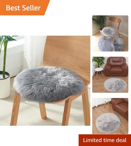 Elegant faux sheepskin chair - sheepskin,