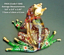 Beautiful GLASS FROG Glittered