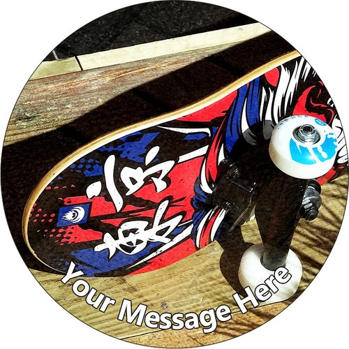 Skateboard personalised cake - skateboard,