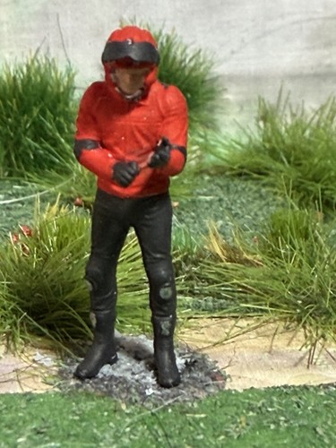 Motorcycle rider figure - , 1/76