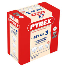 Pyrex Bowls Set Glass 3 Mixing