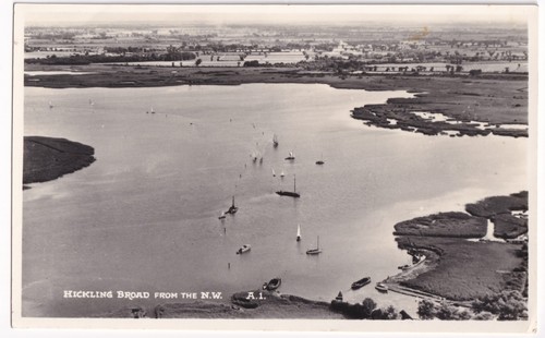 Hickling broad norfolk rppc - broad,